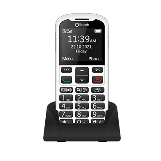 OPEN BOX Olitech Easy Mate2 4G Seniors Phone Big Buttons GPS Location - Black/White