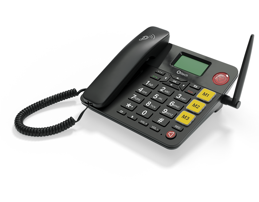 Olitech EasyTel 4G VOLTE 2025 Seniors Phone Big Buttons Landline Homephone FM-Radio SOS Wifi Hotspot