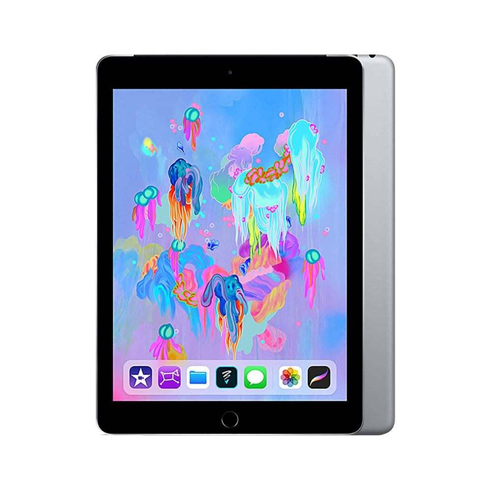 Refurbished Apple iPad 6th Gen 9.7" 128GB WiFi Cellular - Space Grey [Good]