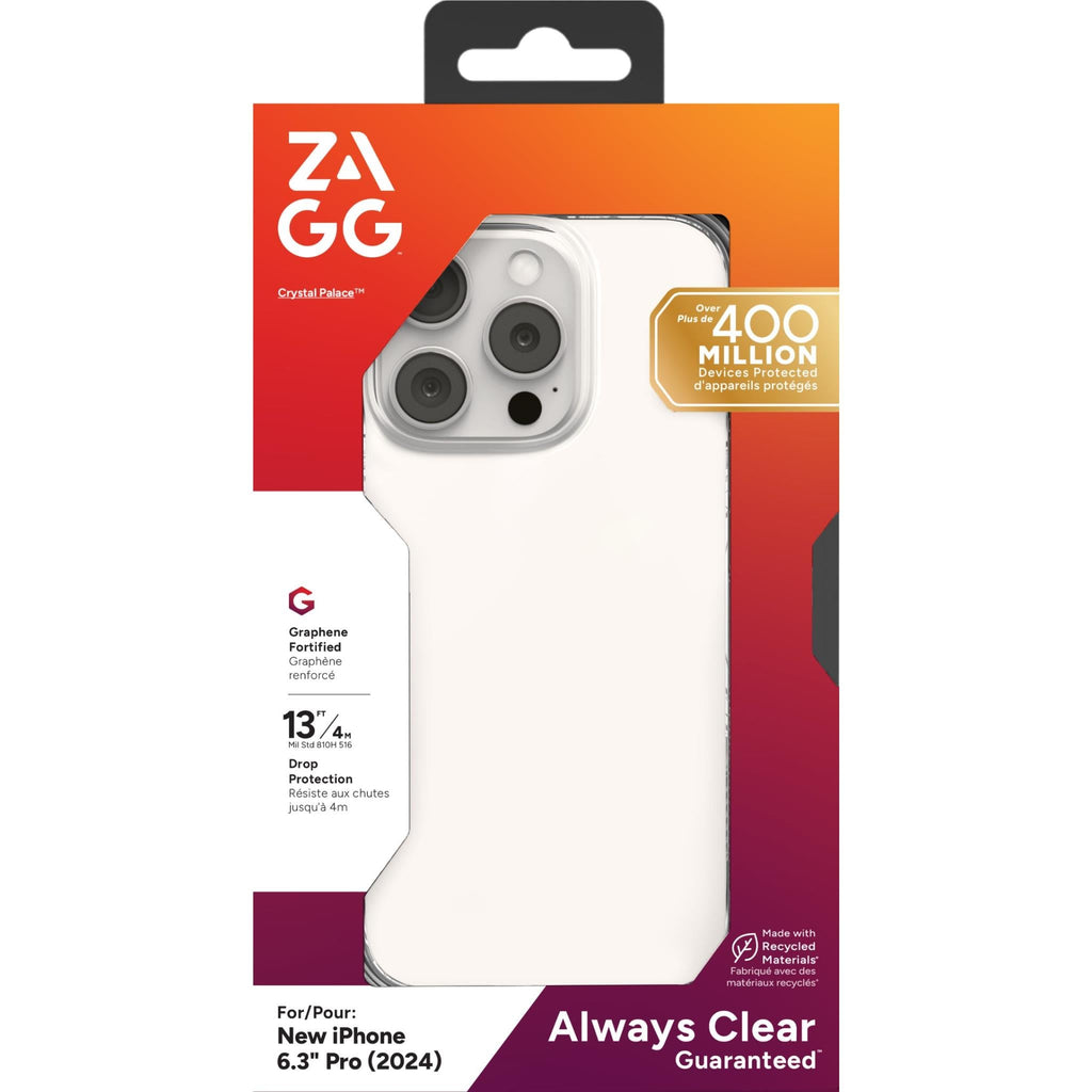 ZAGG Crystal Palace Case for Apple iPhone 16 Pro- Clear