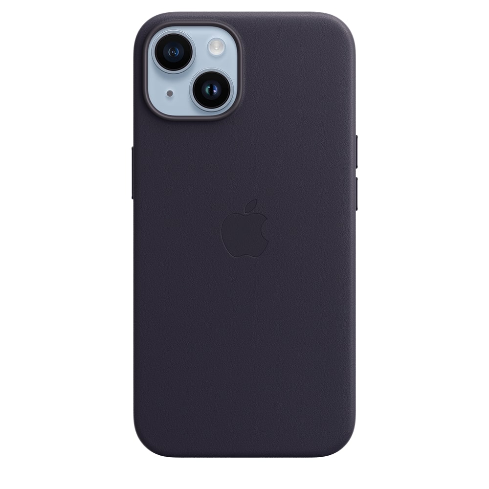 Apple Leather Case with Magsafe for iPhone 14 - Ink