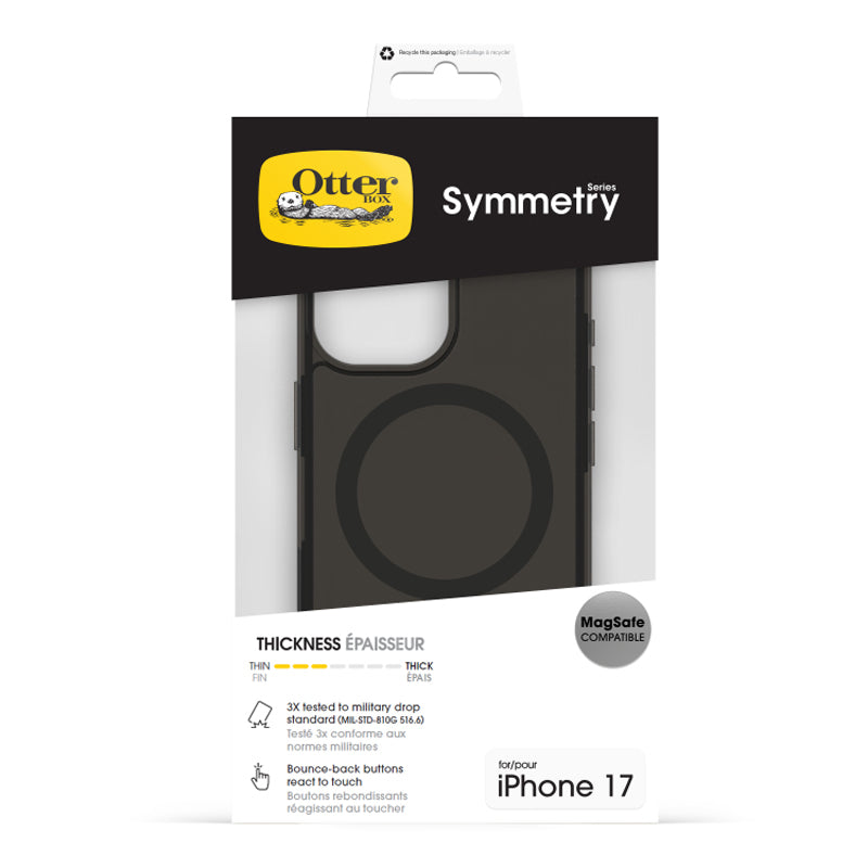 OtterBox Symmetry MagSafe Case with Cam Control for Apple iPhone 17- Black Mist