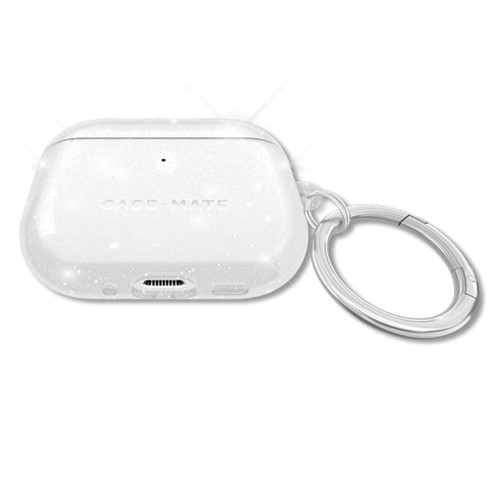 Case-Mate Twinkle Case for AirPods Pro 3 - Twilight Silver with Silver Carabiner