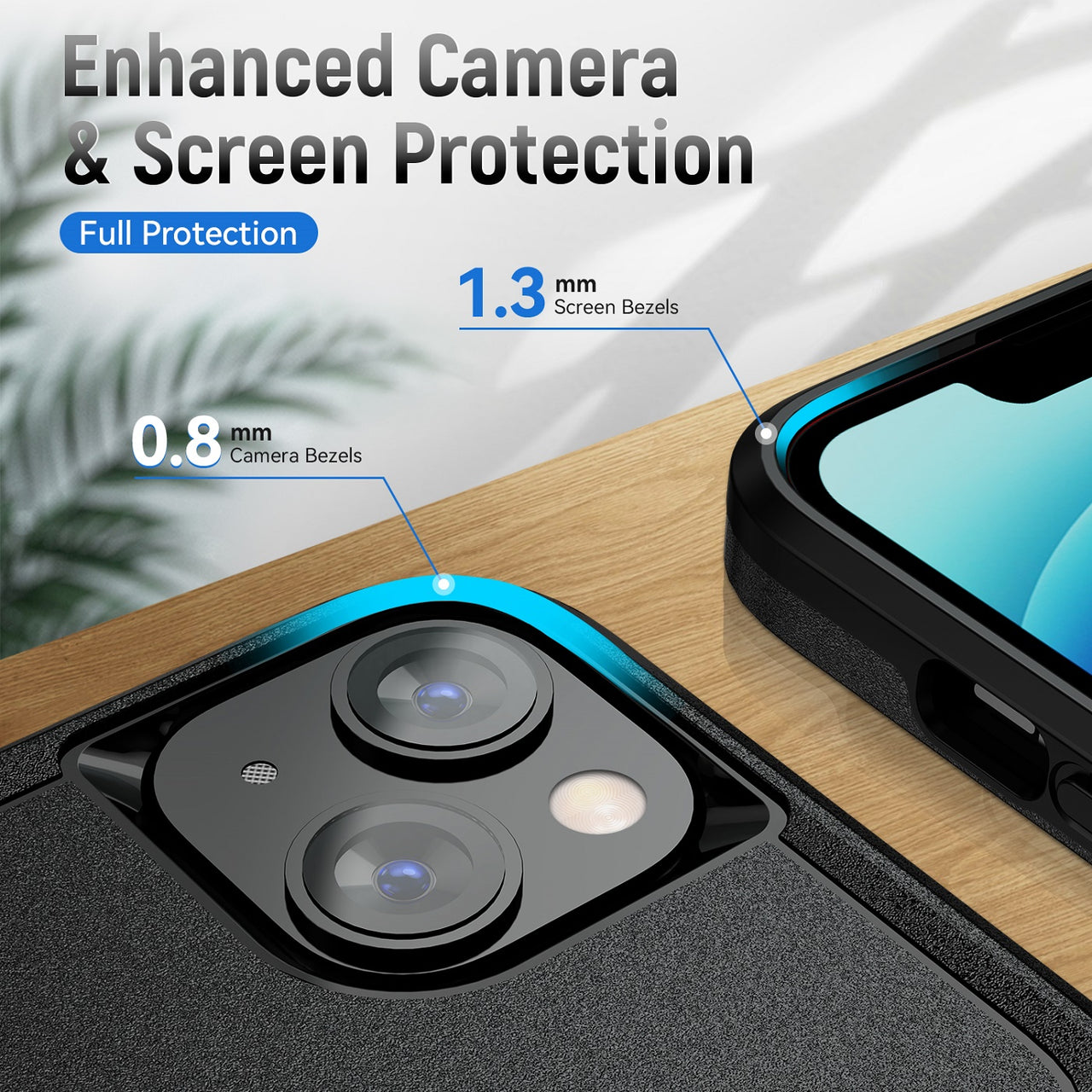 Phonix Rugged Armor Light Case for Apple iPhone 14 Plus (6.7") - Black