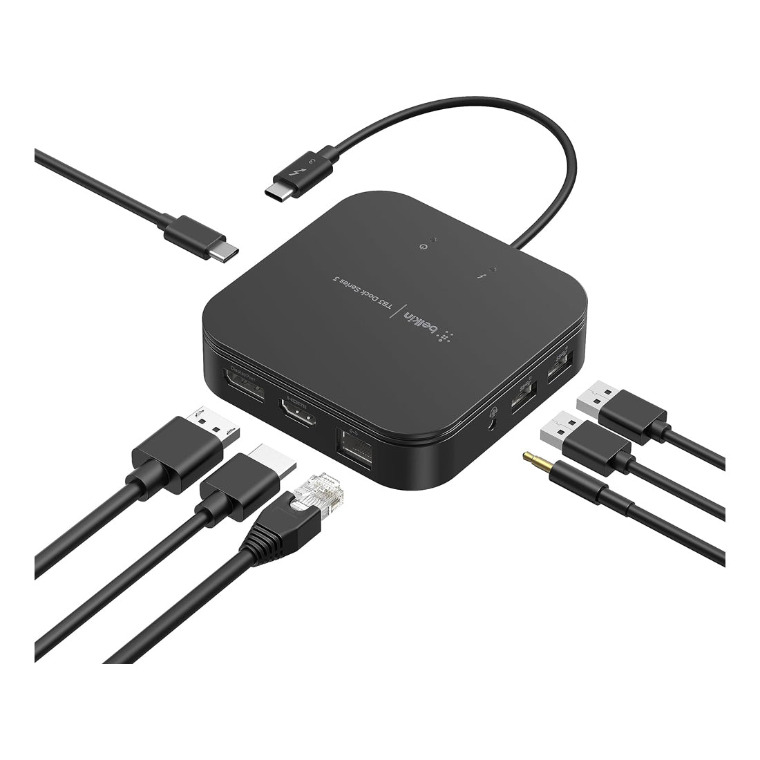 Belkin Thunderbolt 3 Dock Core with Thunderbolt 3 Cable  for Mac and Windows) Dual 4K @60Hz, 40Gbps Transfer Speeds, 60W Upstream Charging
