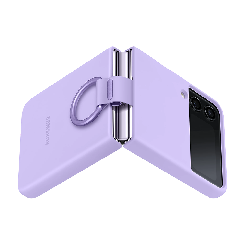 Samsung Galaxy Z Flip4 Silicone Cover with Ring - Lavender
