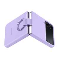 Thumbnail for Samsung Galaxy Z Flip4 Silicone Cover with Ring - Lavender
