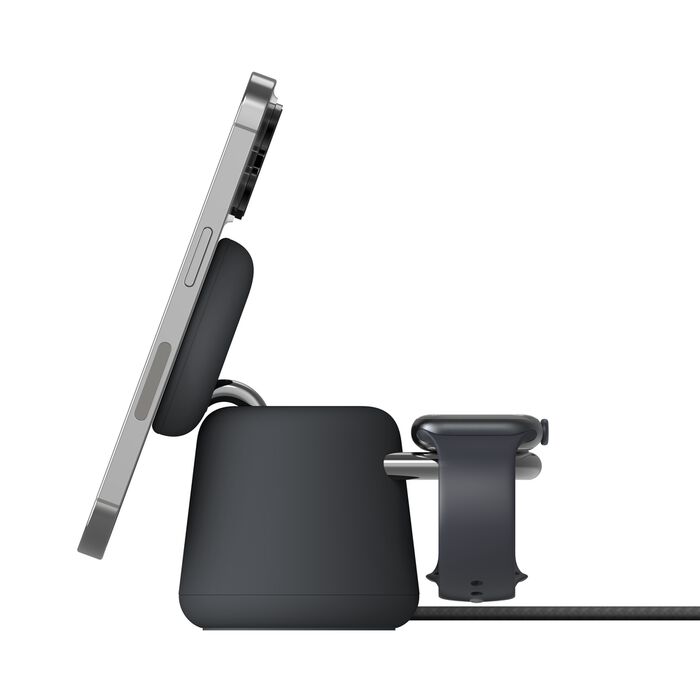 Belkin BoostCharge Pro 2-in-1 Wireless Qi2 Charging Dock + 30W USB-C PSU + USB-C Cable (1.5M) - Black