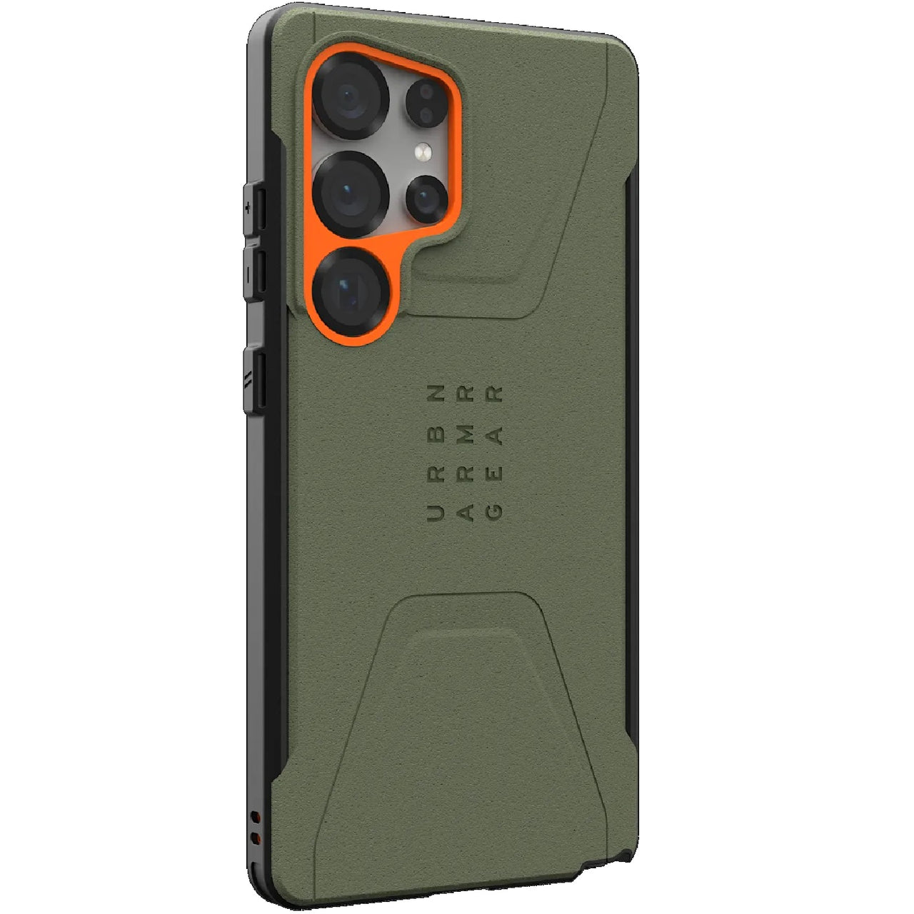 UAG Civilian Magnetic Rugged Case for Samsung Galaxy S25 Ultra 5G (6.9") - Olive Drab/Orange