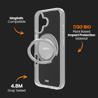 Thumbnail for EFM Alta Case with D3O Bio for iPhone 16 - Clear