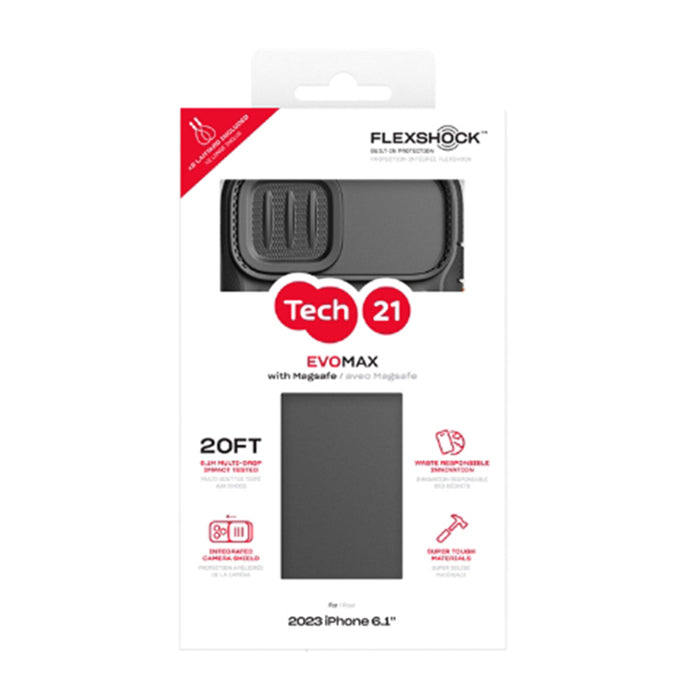Tech21 EvoMax MagSafe Case for iPhone 15 Pro Max - Black