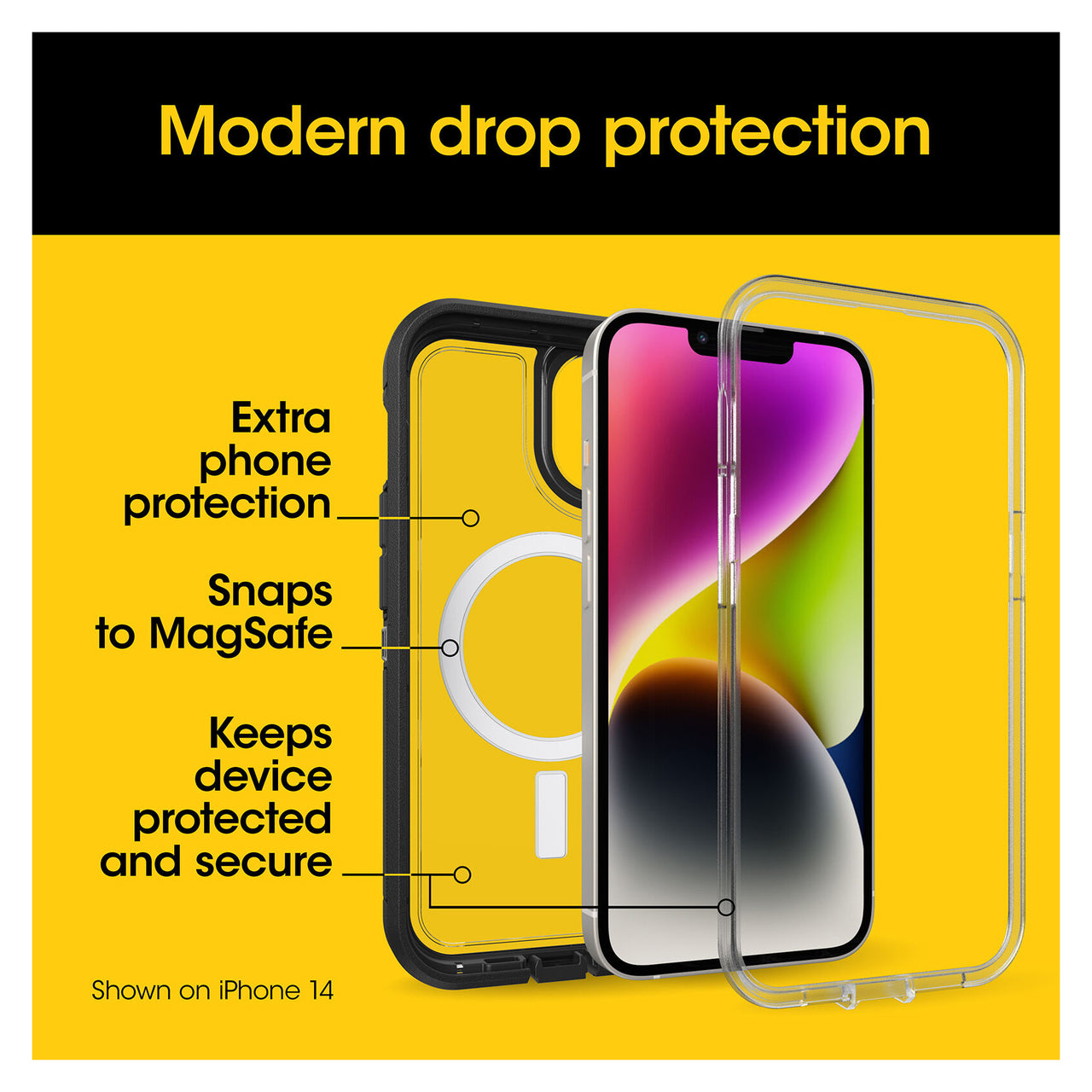 OtterBox Defender XT MagSafe Case Apple iPhone 15 Pro 6.1" - Dark Side