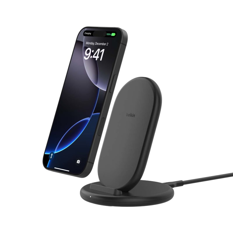 Belkin BoostCharge Wireless Charging Stand PSU included - Black