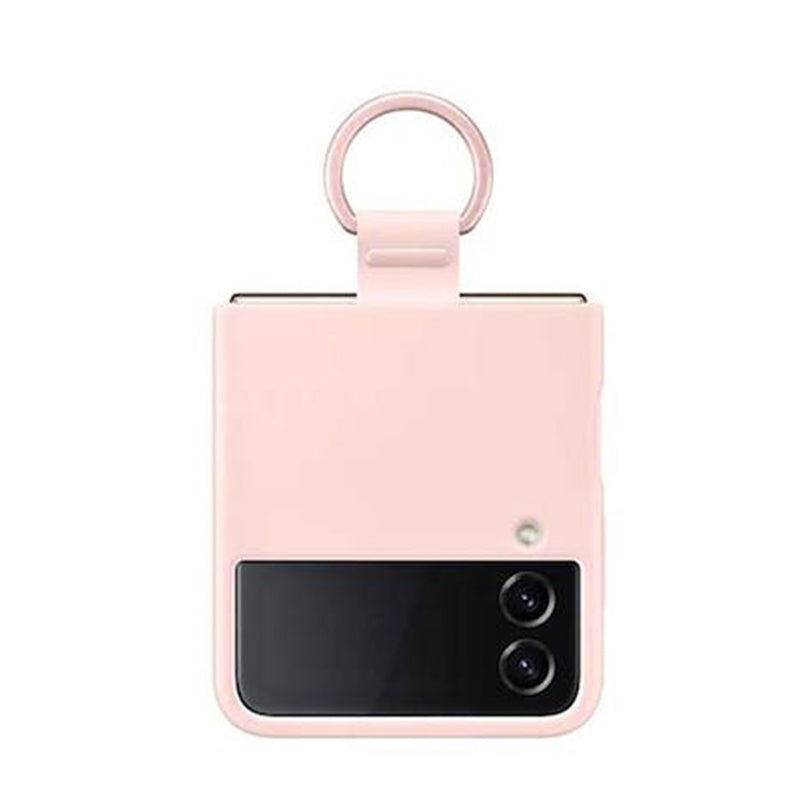 Samsung Galaxy Z Flip4 Silicone Cover with Ring - Pink Gold