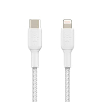 Thumbnail for Belkin BOOSTCHARGE USB-C to Lightning 2M Braided Cable for Apple devices - White