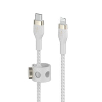 Thumbnail for Belkin Boost Charge Pro Flex USB-C to Lightning Cable (1m) - 20W Fast Charging, Ultra Durable, Magnetic Cable Management - White