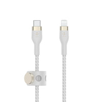 Thumbnail for Belkin Boost Charge Pro Flex USB-C to Lightning Cable (1m) - 20W Fast Charging, Ultra Durable, Magnetic Cable Management - White