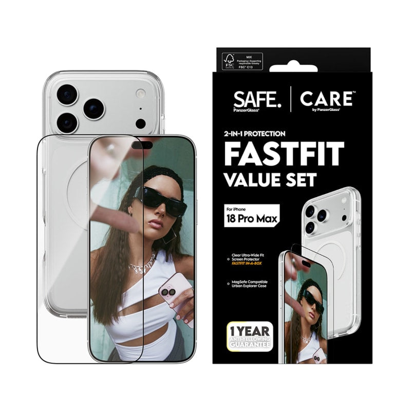 PanzerGlass 2-in-1 SL1M bundle for iPhone 18 Pro Max - Clear