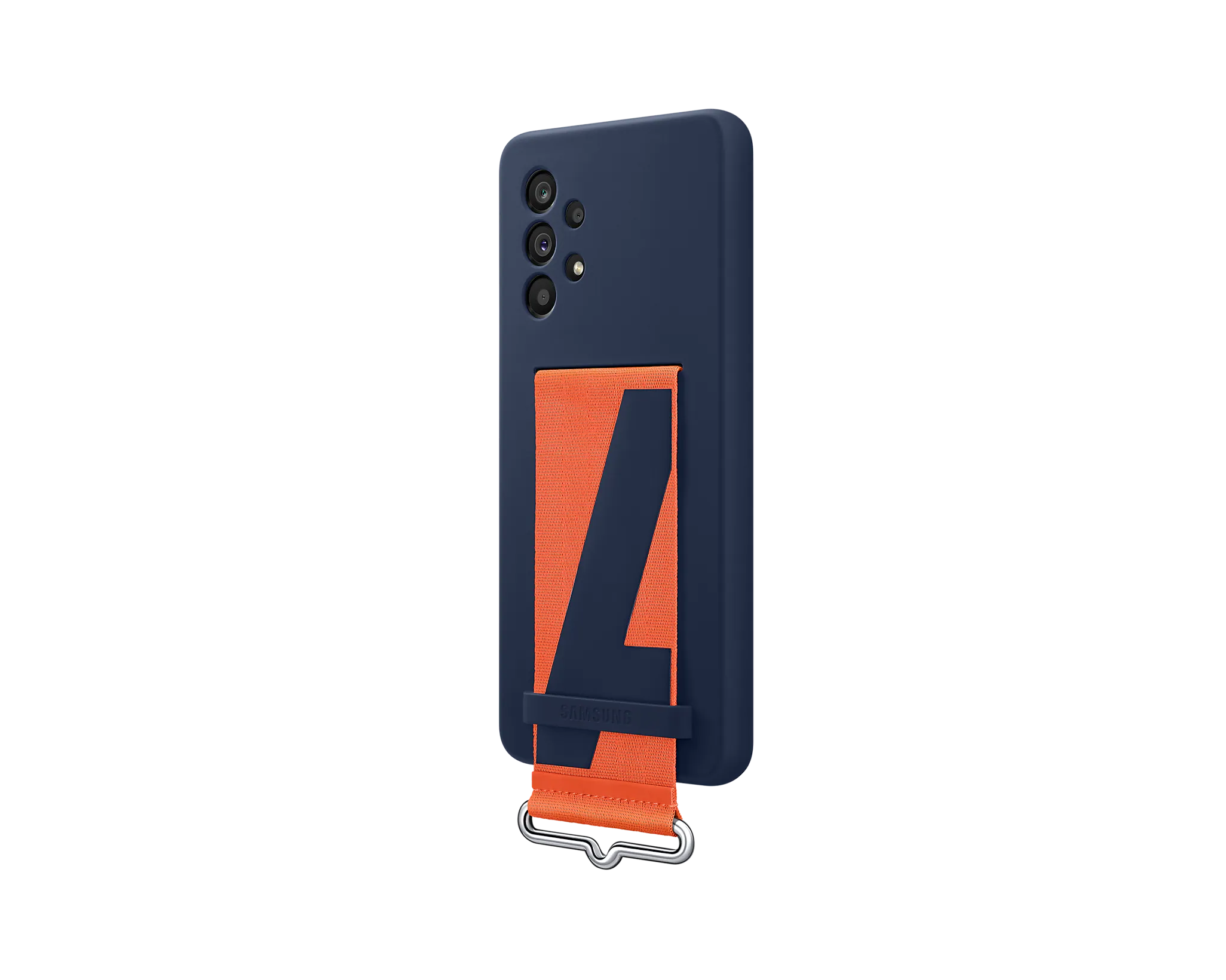 Samsung Silicone Cover with Strap for Galaxy A53 5G - Navy