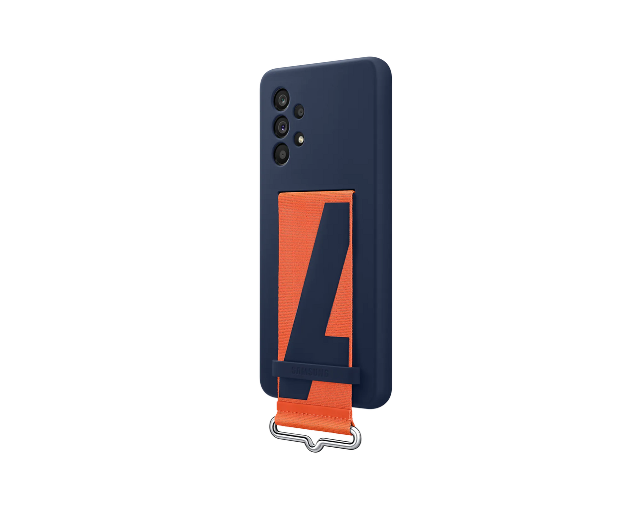 Samsung Silicone Cover with Strap for Galaxy A53 5G - Navy