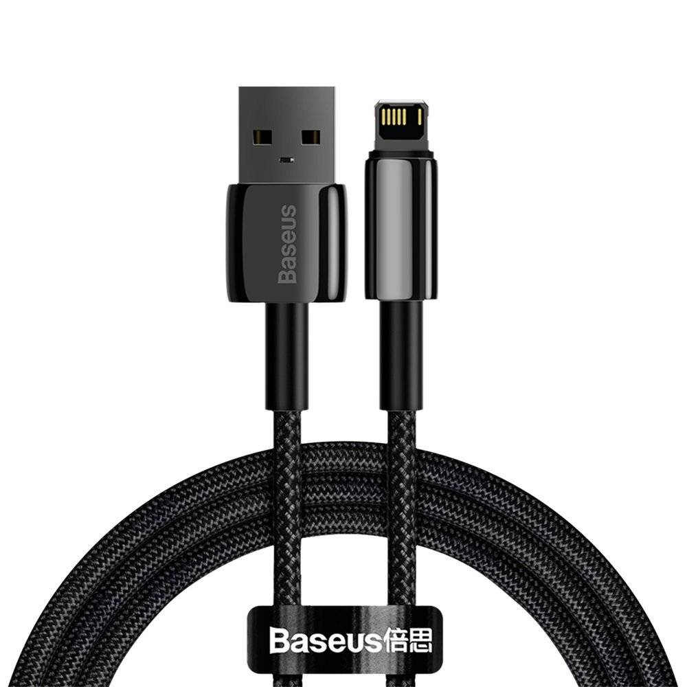 Baseus Tungsten Gold Fast Charging Data Cable USB-A to iPhone, iPad 1Meter