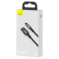 Thumbnail for Baseus Tungsten Gold Fast Charging Data Cable USB-A to iPhone, iPad 1Meter