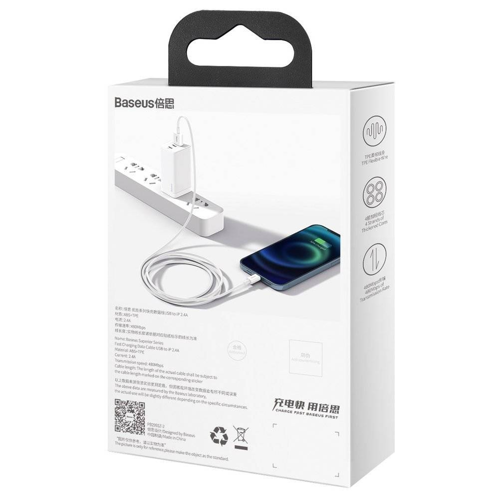 Baseus Superior Series 2.4A USB-A to Lightning Data Cable