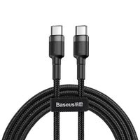 Thumbnail for Baseus Cafule USB-C to USB-C Cable 1Meter 60W PD 2.0 Fast Charging  - Black/Grey