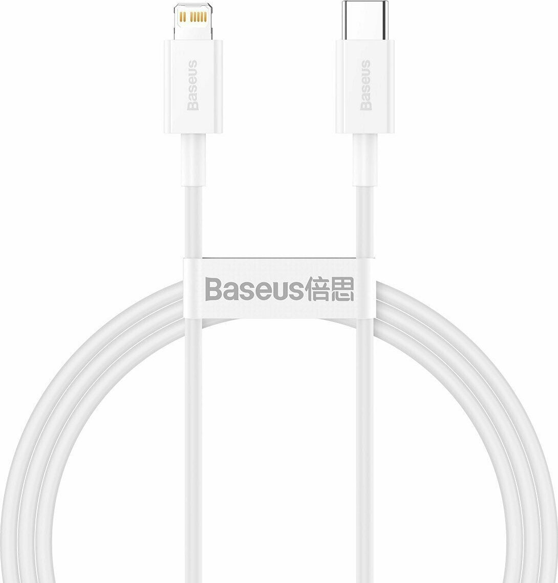 Baseus Superior Series USB-C to Lightning 20W Fast Charging Cable Cord 1M - White