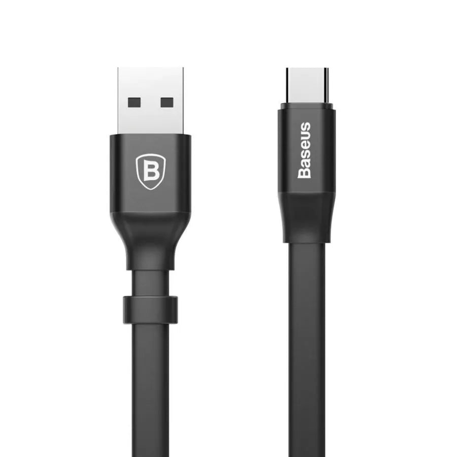 Baseus 40W|5A USB-A to USB-C Cable 23CM Short Cable Cord - Black