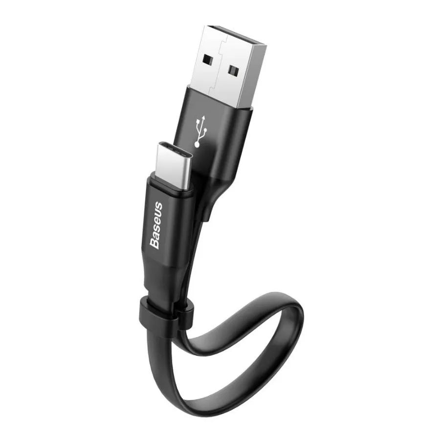 Baseus 40W|5A USB-A to USB-C Cable 23CM Short Cable Cord - Black