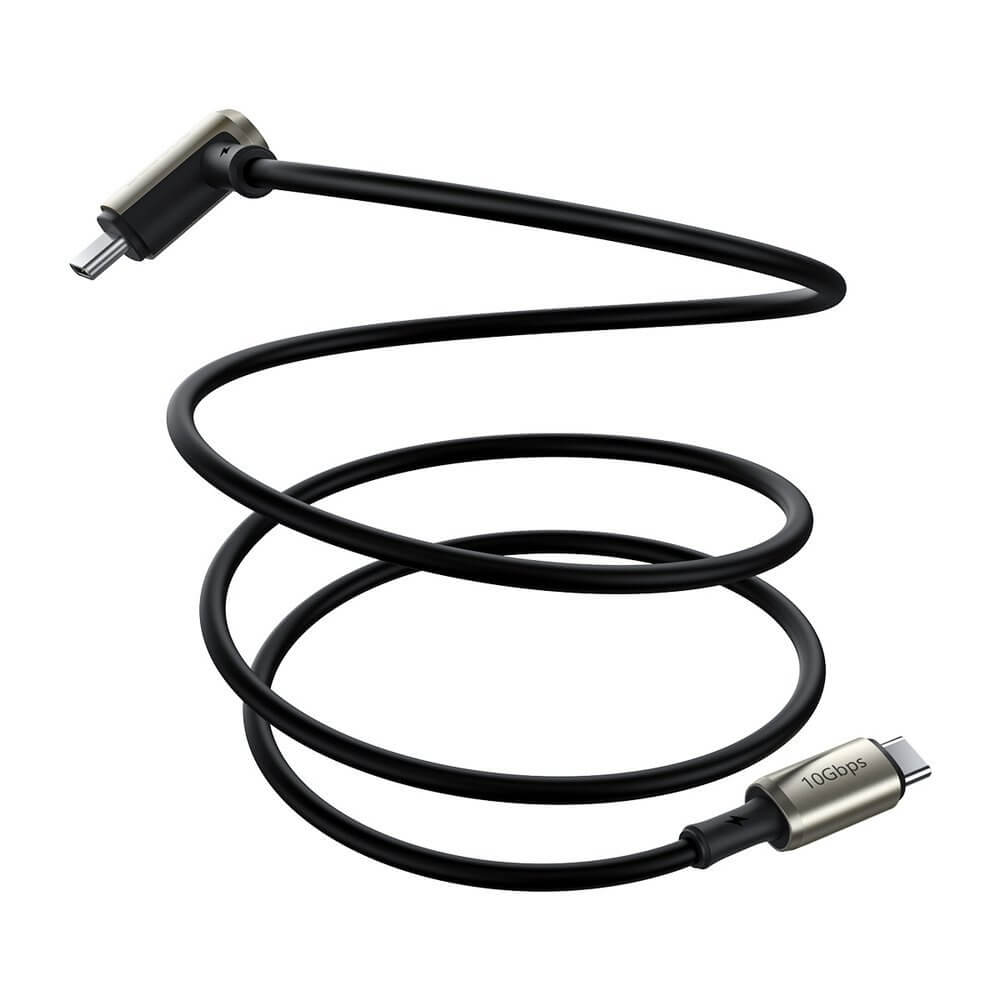 Baseus Right Angle Connector USB-C to USB-C  PD 3.1 Gen2 100W (20V/5A) 1.5M - Black (Hammer Cable)