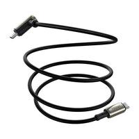 Thumbnail for Baseus Right Angle Connector USB-C to USB-C  PD 3.1 Gen2 100W (20V/5A) 1.5M - Black (Hammer Cable)