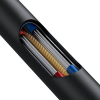 Thumbnail for Baseus Right Angle Connector USB-C to USB-C  PD 3.1 Gen2 100W (20V/5A) 1.5M - Black (Hammer Cable)