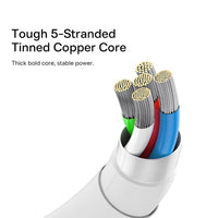Thumbnail for Baseus ZJ Series Fast Charging Data Cable USB-C to Lightning PD 20W 1M-White