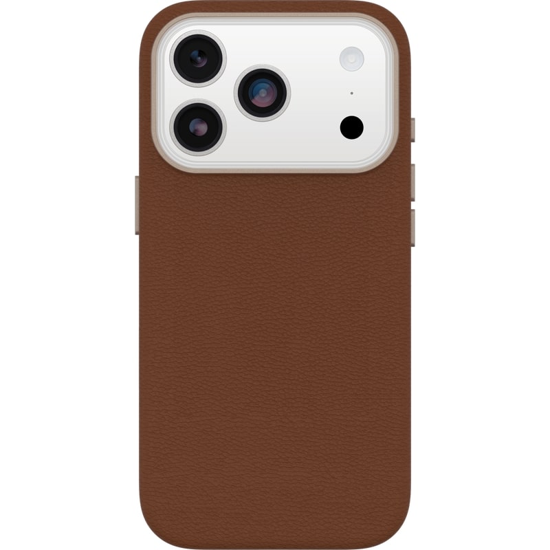 OtterBox Symmetry MagSafe Cactus Leather Case with Cam Control for Apple iPhone 17 Pro - Desert Saddle Brown