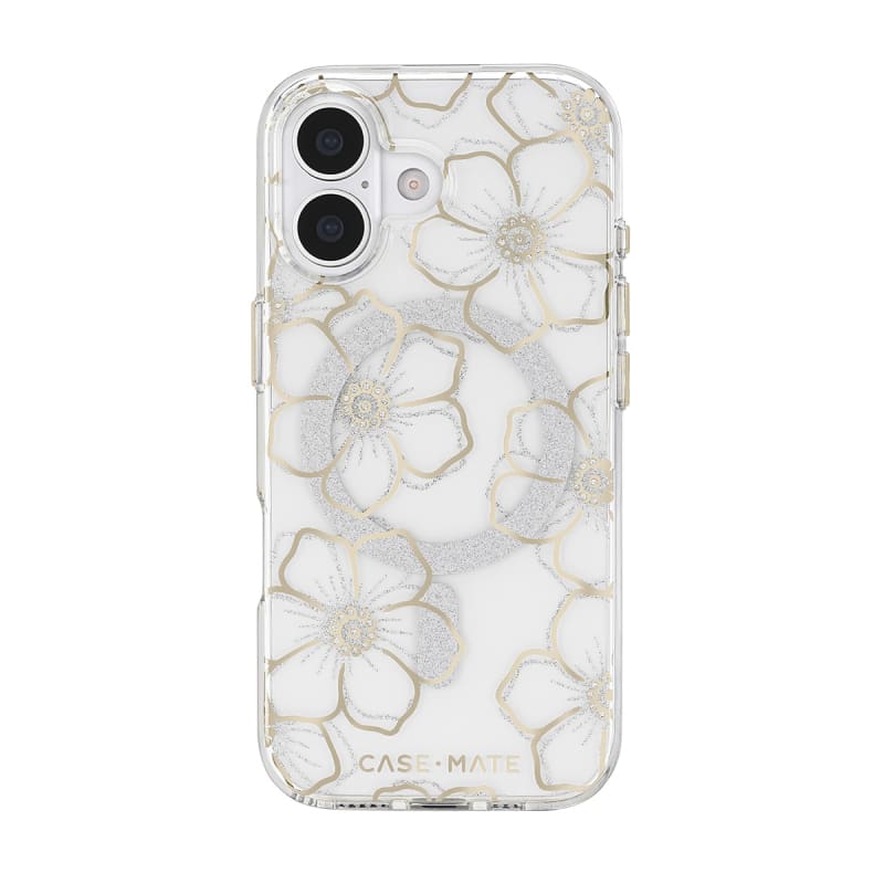 Case-Mate Floral Gems MagSafe Case For Apple iPhone 17- Gold