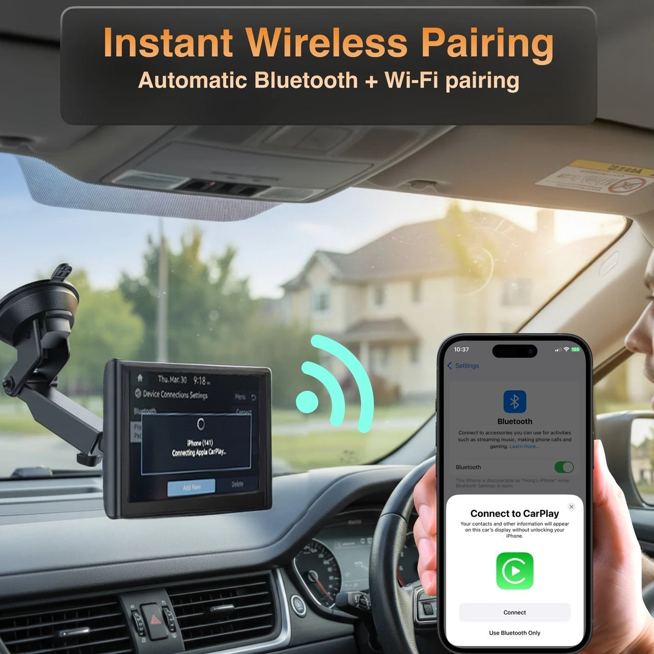 Navig8r 7-inch CarPlay Android Auto Dual Cameras