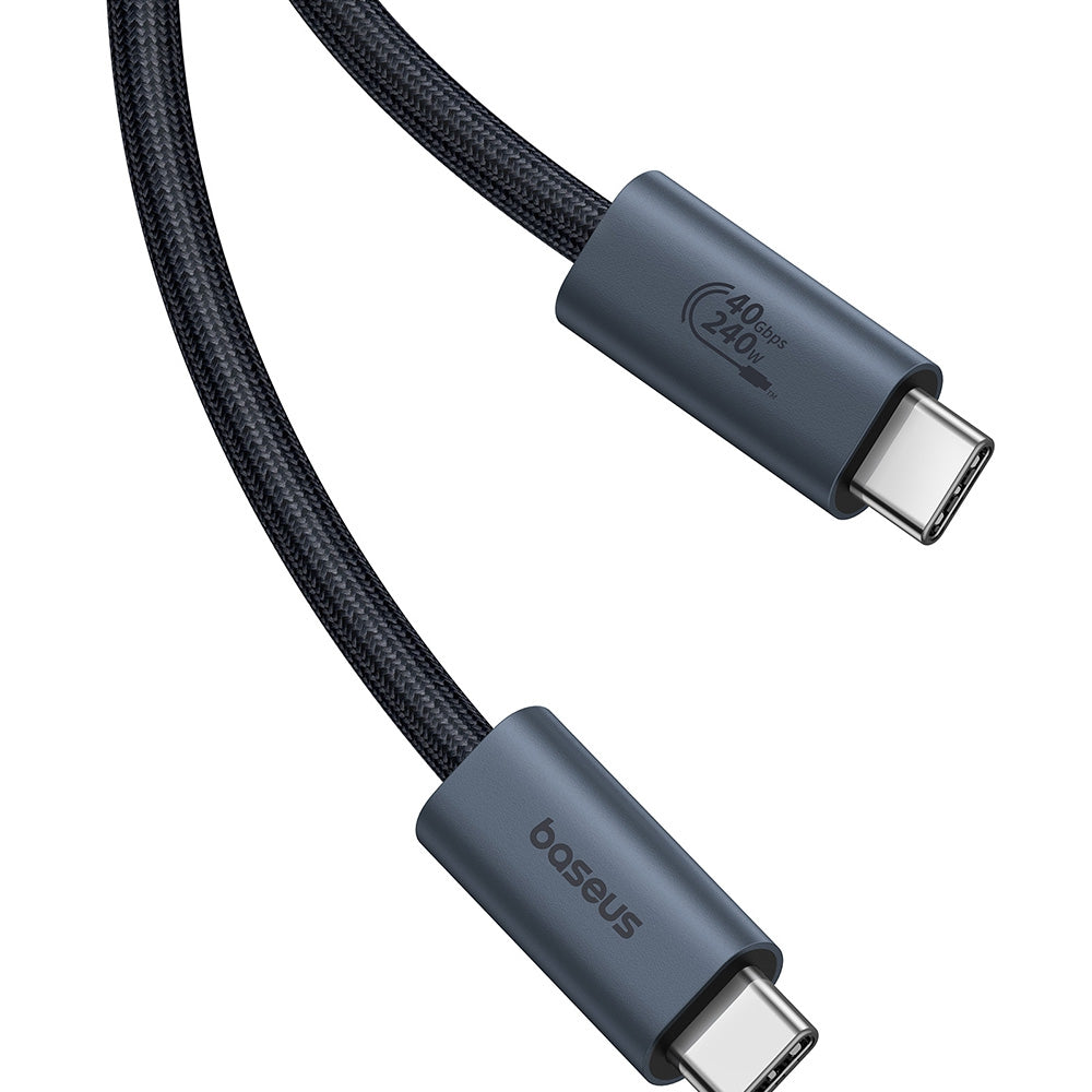 Baseus Flash Series 2 USB4 Data Cable Type-C to Type-C 240W for iPhone 15 / 16 / 17 Series - Black