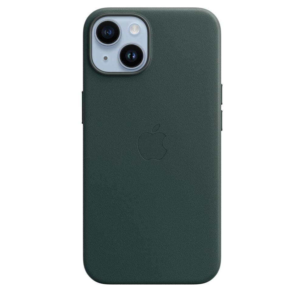 Apple Leather Case with Magsafe for iPhone 14 - Forrest Green