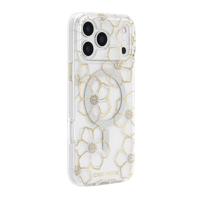 Case-Mate Floral Gems MagSafe Case for iPhone 18 Pro - Gold