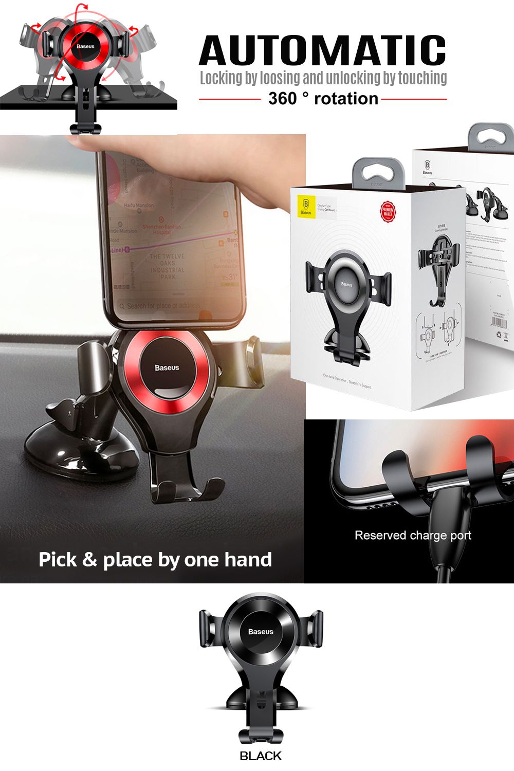 Baseus Gravity Car Holder - Black
