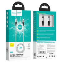 Thumbnail for Hoco X50 2in1 Type-C to Type-C/Lightning 60W Cable 1M - Silver