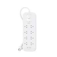 Thumbnail for Belkin Connect 8Outlet Surge Protector with Dual USB-C 30W-White