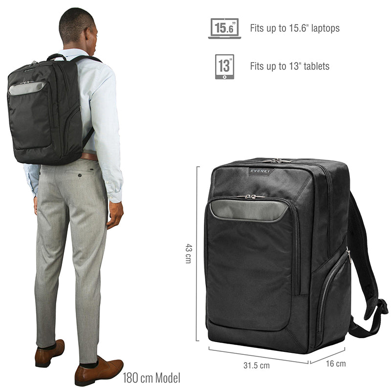 Everki Advance Laptop Backpack 15.6" - Black