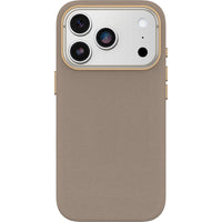 Thumbnail for OtterBox Symmetry Cactus Leather MagSafe Case for Apple iPhone 17 Pro - Grey Comfort (Beige)