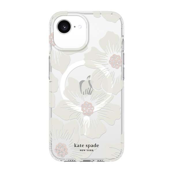 Kate Spade Hardshell Magsafe Case for iPhone 16e / 15 / 14 / 13 - Hollyhock Cream Floral