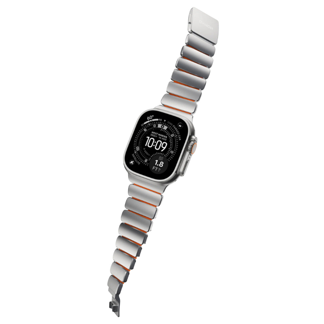 NOMAD Stratos for Apple Watch (49mm/ULTRA1&2) - Natural/Orange