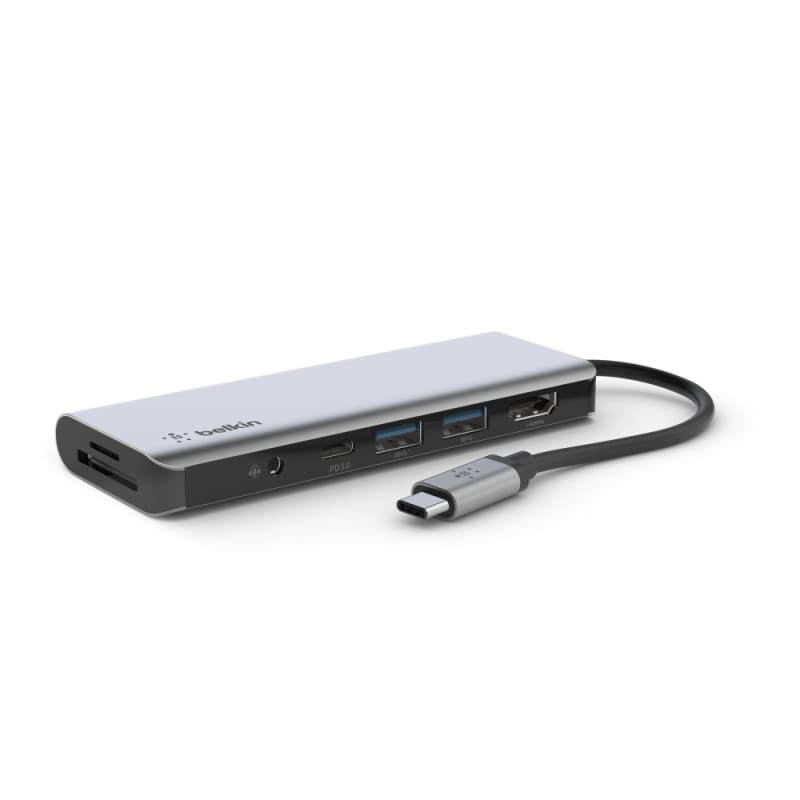 Belkin CONNECT USB-C 7-in-1 Multiport Hub Adapter Space Grey
