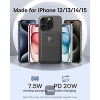Thumbnail for Baseus MagPro Magnetic Bracket Wireless Fast-Charging Power Bank 5000mAh 20W - Black